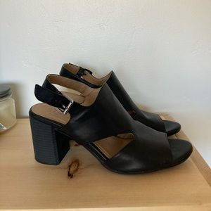 Natural Soul by Naturalizer Black Sandal Heels size 11